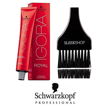 Schwarzkopf Professional Igora Royal Permanent Hair Color (with Sleek Tint Brush) (9-7 Extra Light Copper Blonde) Dye