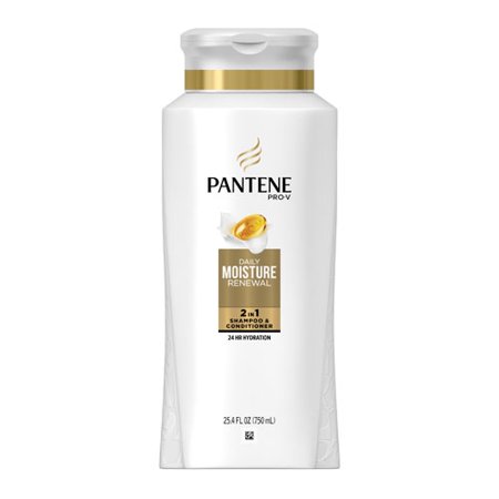 Pantene Pro V Daily Moisture Renewal 2 in 1 Hair Shampoo and Conditioner, 25.4 Oz, 6 Pack
