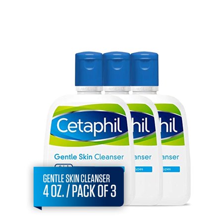 Cetaphil Gentle Skin Cleanser | 4 Fl Oz (Pack of 3) | Hydrating Face Wash& Body Wash | Ideal for Sensitive  Dry Skin | Non-Irritating | Won T ClogPore