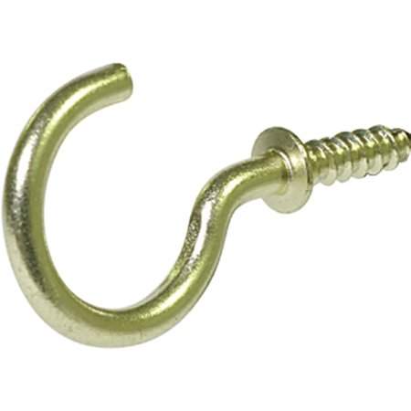 3119 Cup Hooks Brass, 3/4-Inch, 25-Pack