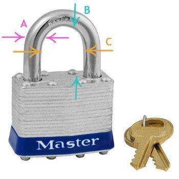 Laminated Padlock  KA: 3 ~ Key #3252