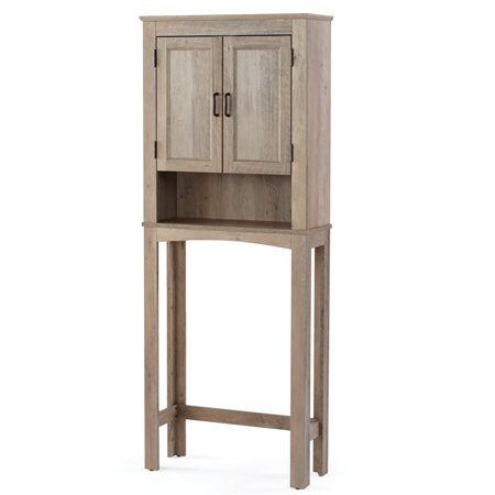 Better Homes & Gardens Modern Farmhouse Over the Toilet Space Saver, Rustic Gray