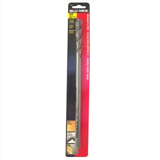 Blu-Mol 0.38 in. Diameter X 12 in. L- Black Oxide Extra Length Drill Bit