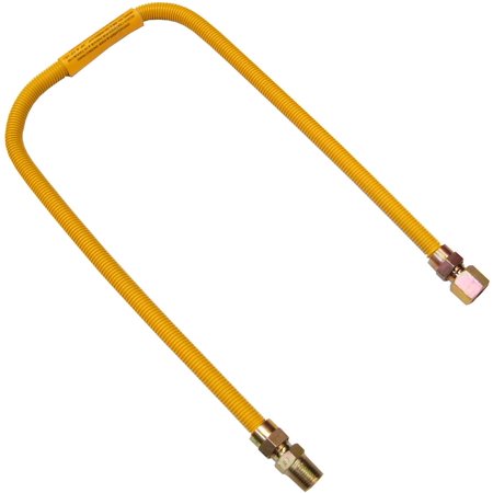 10-1229 Flexible Coated Gas Water Heater Supply Line  36-Inch  1/2-Inch OD Connector with 1/2-Inch MIP X 1/2-Inch FIP Fittings
