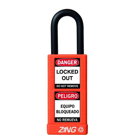 ZING Green 7082 ZING Padlock Keyed Different Orange
