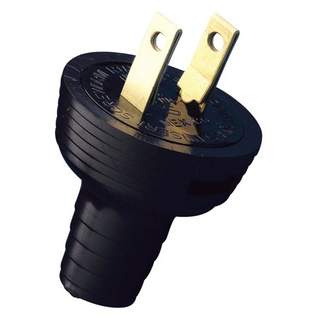 Leviton 010-48642-02e 15a 125v Black Non-Grounding Replacement Plug