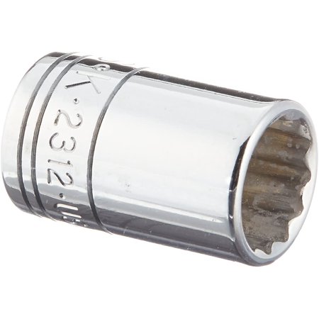 SK Professional Tools 2312 3/8 in. Drive 12-Point Metric Standard Chrome Socket - 12 Mm  Cold Forged Steel Socket with SuperKrome Finish  Made in USA