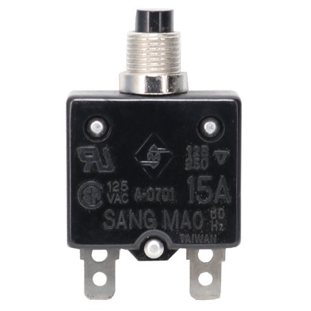 Sang Mao a-0701 15A Breaker Reset with Push Button 125/250V AC 50V DC