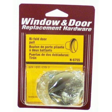Products N 6755 Bi-Fold Door Pull Knob with Screws  1-3/4-Inch  Brass (Pack of 2)