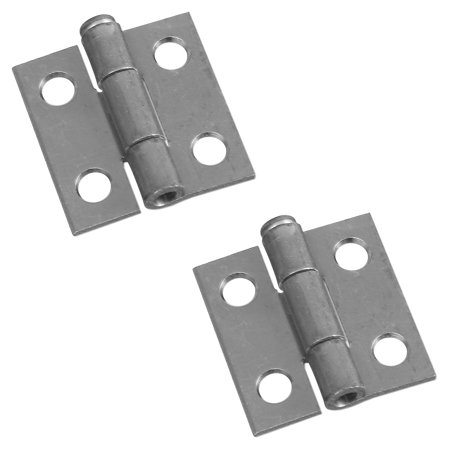 (Pack of 2)  National Hardware N141-606 Removable Pin Narrow Hinges 1 by 1 Inch Zinc Plated Steel 2 Pack WhatUEEB-5796
