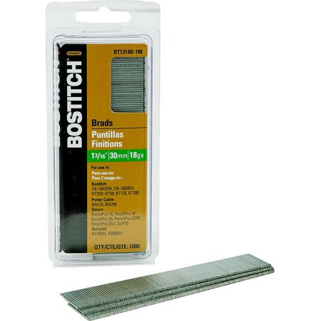 (Pack of 2)  Stanley Bostitch BT1314B-1M Stick Brad Nails 1-3/16 Inch 18-Gauge 1000 Pack WhatULAB-9657