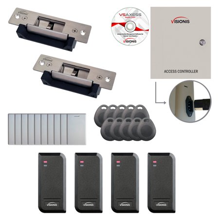 FPC-8532 Two Doors Access Control Electric Strike Fail Safe and Fail Secure Time Attendance + Entry and Exit Card Readers for Indoor/Outdoor Use  Soft