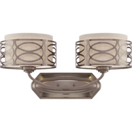 Replacement for 60/4722 HARLOW 2 LIGHT VANITY FIXTURE with KHAKI FABRIC SHADES HAZEL BRONZE CONTEMPORARY Replacement Light Bulb Lamp
