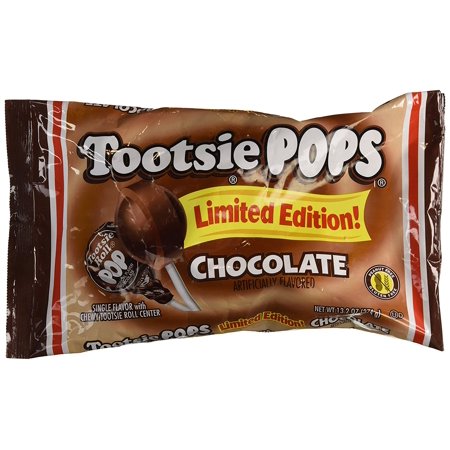 Tootsie Pops Tootsie Roll Pops Chocolate Flavor Limited Edition  Single Flavor Lollipop  13.2 Ounce Bag