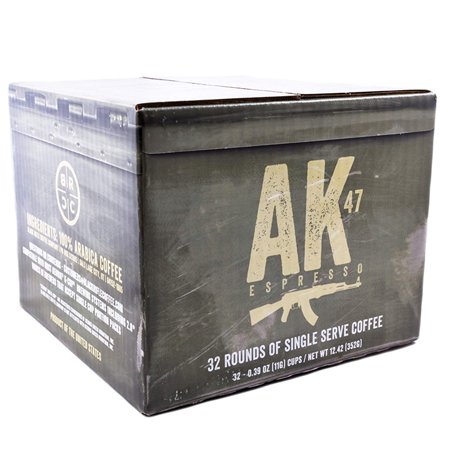AK-47 Medium Roast Single Serve Coffee Rounds by Black Rifle Coffee Company  12 Count Coffee Pods  Compatible with Keurig K Cup Brewers  Coffee Lovers