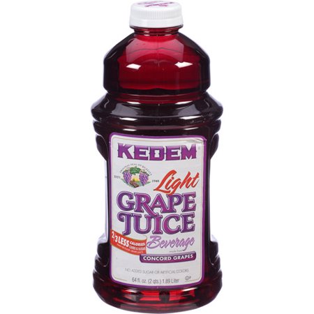Kedem 100% Juice, Light Grape, 64 Fl Oz (Pack of 8)