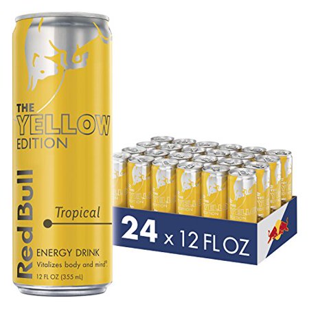 Red Bull Energy Drink  Tropical  Yellow Edition  12 Fl Oz (24 Count)
