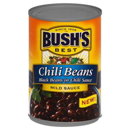 Bush's Chili Beans: Black Beans in Mild Chili Sauce (Pack of 3) 15.5 Oz Cans