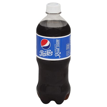 Pepsi Real Sugar 20 Oz Soda Bottles (Pack of 24)