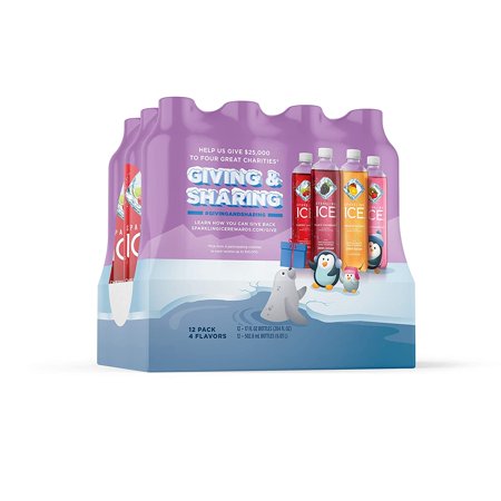 Sparkling Ice Purple Variety Pack  17 Fl Oz  12 Count (Black Raspberry  Cherry Limeade  Orange Mango  Kiwi Strawberry)