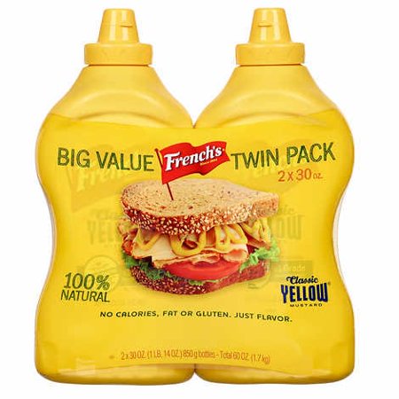 French's Classic Yellow Mustard, 30 Oz, 2-count