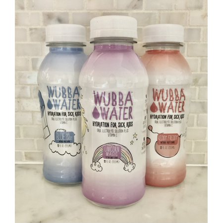 Wubba Water Organic Electrolyte Drink | Doctor-Formulated | No Synthetic Dyes  Artificial Flavors or Sweeteners | 12 Pk Mix (Fruit Punch  Cotton Candy