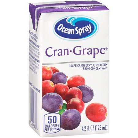 Ocean Spray Juice Drink, Cran-Grape, 4.2 Ounce Juice Box (Pack of 40)
