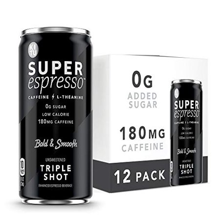 Kitu Super Espresso, Sugarfree Keto Coffee Cans (0G Sugar, 0 Calories) [Triple Shot] 6 Fl Oz, 12 Pack  Iced Coffee, Canned Coffee - Vegan, Dairyfree, 
