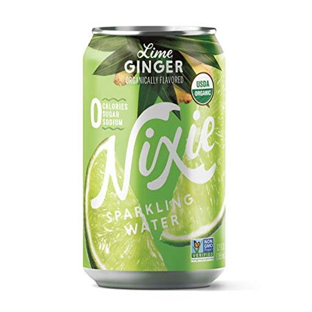 Sparkling Water, Lime Ginger  12 Fl Oz Cans, 24 Pack  Organic, Non-Gmo, 0 Calories, 0 Sugar, 0 Sodium