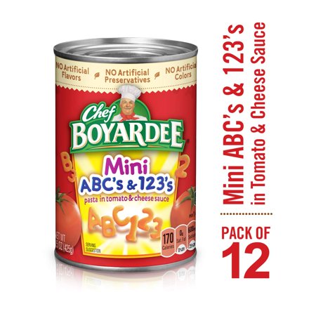 Chef Boyardee Mini ABCs and 123s, 15 Oz, 12 Pack