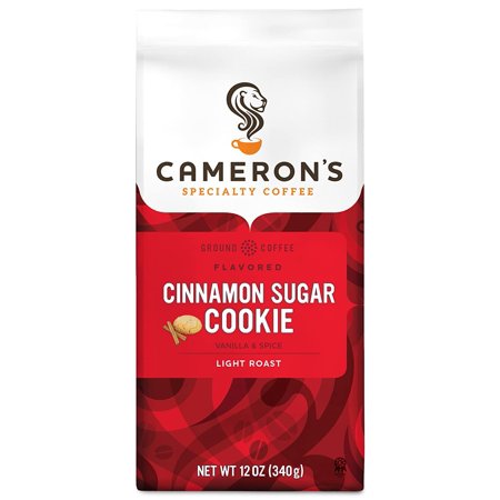 Camerons Coffee Roasted Ground Coffee Bag, Flavored, Cinnamon Sugar Cookie, 12 Ounce
