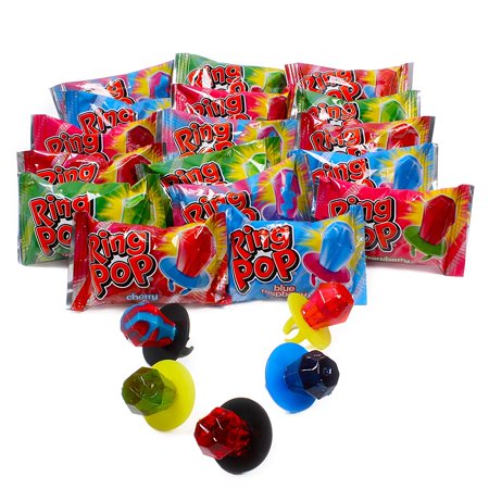 Ring Pop Individually Wrapped Bulk Variety Party Pack â€“ 50Count Candy Lollipop Suckers W/ Assorted Flavors