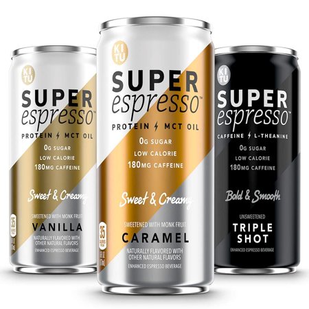 Kitu Super Espresso, Iced Keto Coffee Cans (0g Added Sugar, 5g Protein, 35 Calories) [Variety Pack] 6 Fl Oz, 12 Pack  Iced Coffee, Canned Coffee - fro
