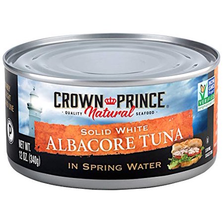 Crown Prince Natural Solid White Albacore Tuna in Spring Water, 12-Ounce Cans (Pack of 12)