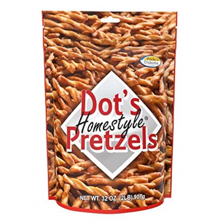 Dot S Homestyle Pretzels 2 Lb. Bag (1 Bag) 32 Oz. Seasoned Pretzel Snack Sticks (packaging May Vary)