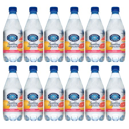 Crystal Geyser Natural Ruby Grapefruit Flavored Sparkling Spring Water | 12 Pack | 1.25 Liter PET Plastic Bottles