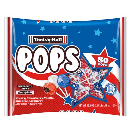 Tootsie Roll Pops Flag Pack, 80 Ct.