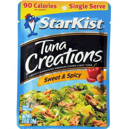 Starkist Tuna Creations, Sweet & Spicy, Single Serve 2.6-Ounce Pouch (Pack of 4)