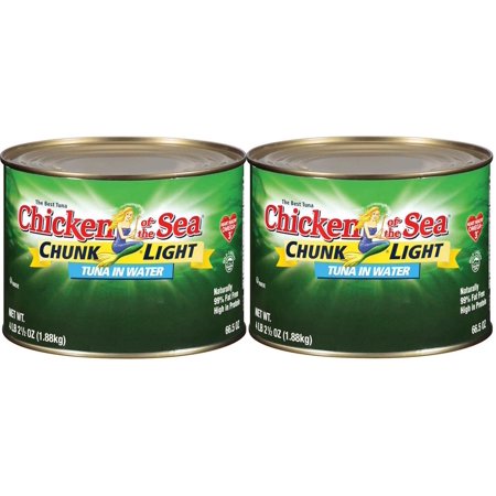 2 PACKS Chicken of the Sea Chunk Light Tuna in Water  Food Service Pack  66.5 Oz