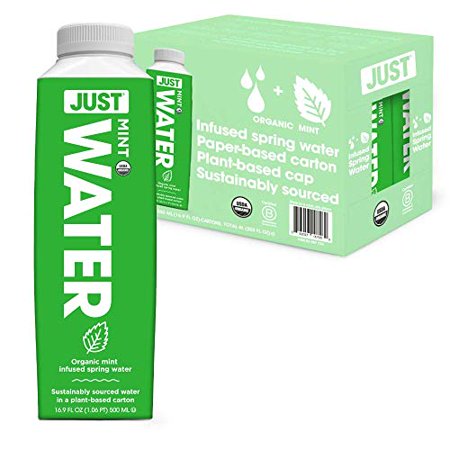 JUST Water Infused - Spring Water Flavored with Organic Essences - Eco-Friendly Boxed Bottled Water - Zero Sugar  Artificial Flavors  or Sweeteners  A