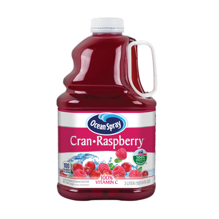 (2 Pack) Ocean Spray Juice, Cran-Raspberry, 101.4 Fl Oz, 1 Count