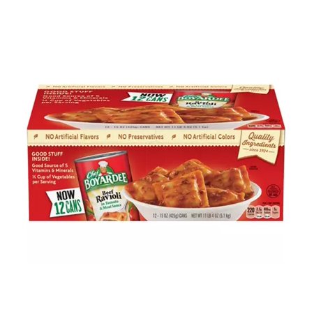 2 Pack | Chef Boyardee Beef Ravioli (15 Oz.  12 Pk.)