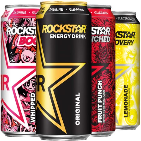 (12 Cans) Rockstar Energy Drink, 4 Flavor Variety Pack, 16 Fl Oz