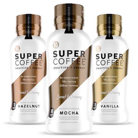 Kitu Super Coffee, Iced Keto Coffee (0g Added Sugar, 10g Protein, 80 Calories) [Variety Pack] 12 Fl Oz, 6 Pack  Iced Coffee, Protein Coffee, Coffee Dr