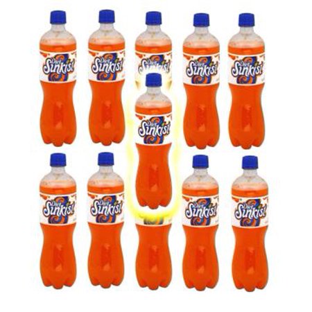 Sunkist Orange Zero Sugar Soda 20oz Bottles  Quantity 10