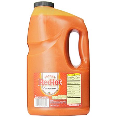 Frank S RedHot Original Cayenne Pepper Hot Sauce  1 Gallon - One Gallon Bulk Container of Cayenne Pepper Hot Sauce to Add Flavorful Heat to Entrees  S