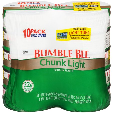 Bumble Bee Chunk Light Tuna in Water 10 Pk. 5 Oz.- Canned & Jarred Seafood