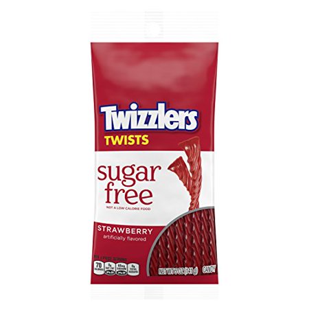 TWIZZLERS Sugar Free Strawberry Licorice Candy, 5 Ounce (Pack of 12)