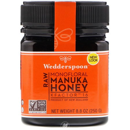 WEDDERSPOON Raw Monofloral Manuka Honey KFactor 16 250g 8.8 OUNCE