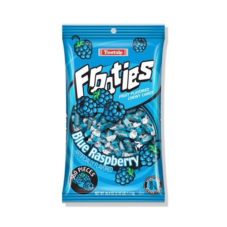 Blue Raspberry Frooties - Tootsie Roll Chewy Candy - 360 Piece Count, 38.8 Oz Bag